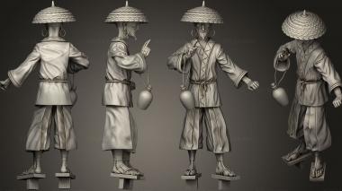 Figurines of people Old Ninja 3d model